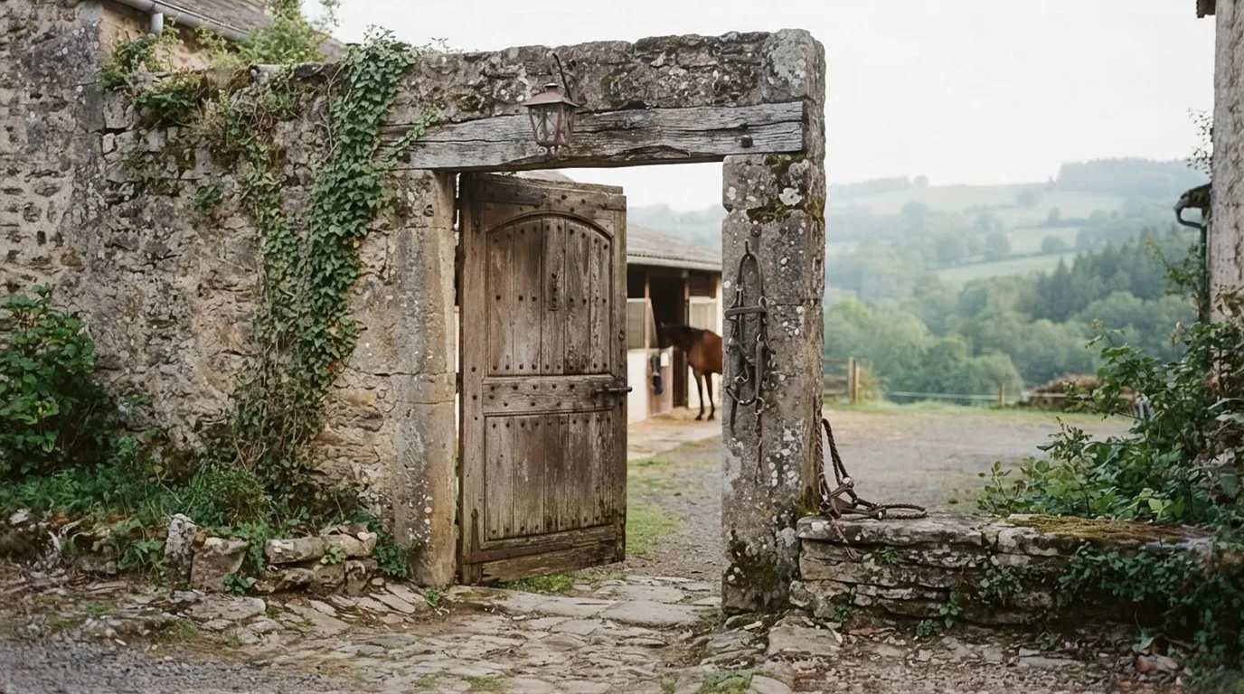 Entrée du Cheval 87 Ecurie Villa Maria, centre équestre à Linards